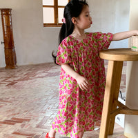 Load image into Gallery viewer, Baby Kid Girls Flower Print Dresses Wholesale 230315746
