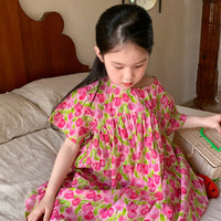 Load image into Gallery viewer, Baby Kid Girls Flower Print Dresses Wholesale 230315746
