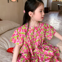 Load image into Gallery viewer, Baby Kid Girls Flower Print Dresses Wholesale 230315746
