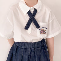 Load image into Gallery viewer, 2 Pieces Set Baby Kid Boys Bow Shirts And Solid Color Shorts Wholesale 230315791
