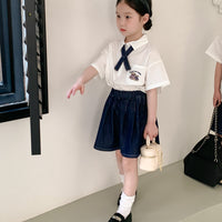 Load image into Gallery viewer, 2 Pieces Set Baby Kid Boys Bow Shirts And Solid Color Shorts Wholesale 230315791
