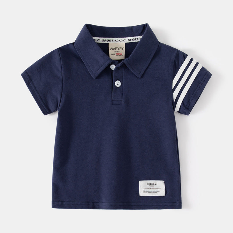 Baby Kid Boys Striped Polo Shirts Wholesale 230317252