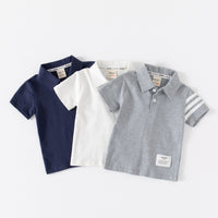 Load image into Gallery viewer, Baby Kid Boys Striped Polo Shirts Wholesale 230317252
