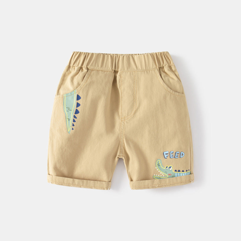 Baby Kid Boys Letters Dinosaur Cartoon Print Shorts Wholesale 230317257