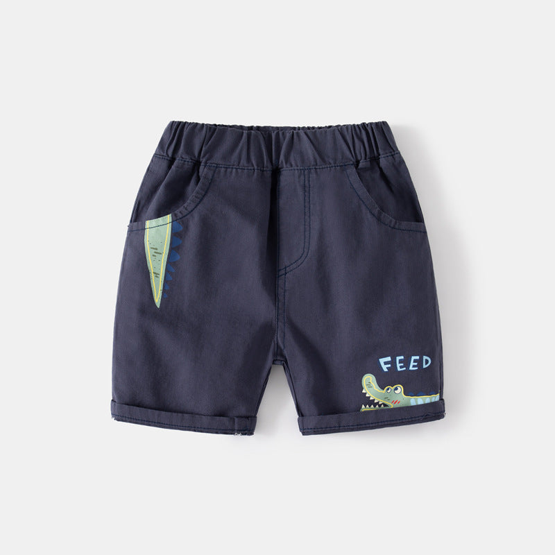 Baby Kid Boys Letters Dinosaur Cartoon Print Shorts Wholesale 230317257