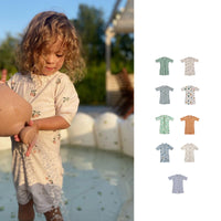 Load image into Gallery viewer, Baby Kid Unisex Striped Cartoon Print Beach Rompers Swimwears Wholesale 230317262
