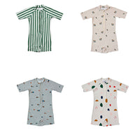 Load image into Gallery viewer, Baby Kid Unisex Striped Cartoon Print Beach Rompers Swimwears Wholesale 230317262
