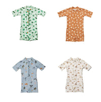 Load image into Gallery viewer, Baby Kid Unisex Striped Cartoon Print Beach Rompers Swimwears Wholesale 230317262
