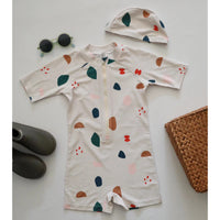 Load image into Gallery viewer, Baby Kid Unisex Striped Cartoon Print Beach Rompers Swimwears Wholesale 230317262
