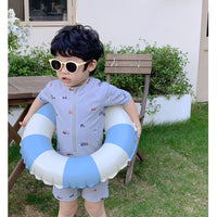 Load image into Gallery viewer, Baby Kid Unisex Striped Cartoon Print Beach Rompers Swimwears Wholesale 230317262
