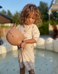 Load image into Gallery viewer, Baby Kid Unisex Striped Cartoon Print Beach Rompers Swimwears Wholesale 230317262
