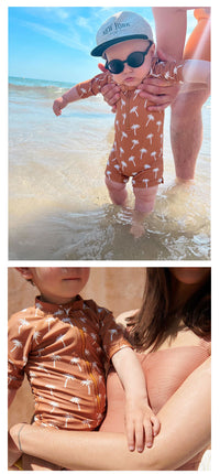 Load image into Gallery viewer, Baby Kid Unisex Striped Cartoon Print Beach Rompers Swimwears Wholesale 230317262
