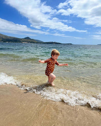 Load image into Gallery viewer, Baby Kid Unisex Striped Cartoon Print Beach Rompers Swimwears Wholesale 230317262
