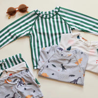 Load image into Gallery viewer, 2 Pieces Set Baby Kid Unisex Beach Dinosaur Cartoon Print Tops And Shorts Wholesale 230317269

