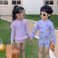 Load image into Gallery viewer, 2 Pieces Set Baby Kid Unisex Beach Dinosaur Cartoon Print Tops And Shorts Wholesale 230317269
