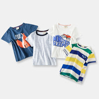 Load image into Gallery viewer, Baby Kid Boys Striped Car Cartoon Embroidered T-Shirts Wholesale 230317270
