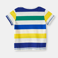 Load image into Gallery viewer, Baby Kid Boys Striped Car Cartoon Embroidered T-Shirts Wholesale 230317270
