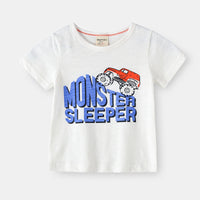 Load image into Gallery viewer, Baby Kid Boys Striped Car Cartoon Embroidered T-Shirts Wholesale 230317270
