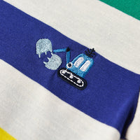 Load image into Gallery viewer, Baby Kid Boys Striped Car Cartoon Embroidered T-Shirts Wholesale 230317270
