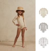 Load image into Gallery viewer, Baby Kid Girls Flower Print Beach Rompers Swimwears Wholesale 230317309
