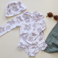 Load image into Gallery viewer, Baby Kid Girls Flower Print Beach Rompers Swimwears Wholesale 230317309
