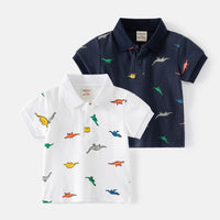 Load image into Gallery viewer, Baby Kid Boys Dinosaur Print Polo Shirts Wholesale 230317317
