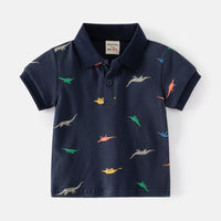 Load image into Gallery viewer, Baby Kid Boys Dinosaur Print Polo Shirts Wholesale 230317317
