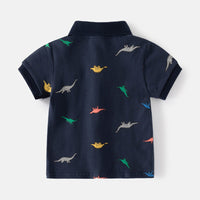 Load image into Gallery viewer, Baby Kid Boys Dinosaur Print Polo Shirts Wholesale 230317317
