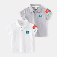 Load image into Gallery viewer, Baby Kid Boys Letters Dinosaur Print Polo Shirts Wholesale 230317379
