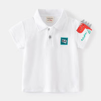 Load image into Gallery viewer, Baby Kid Boys Letters Dinosaur Print Polo Shirts Wholesale 230317379
