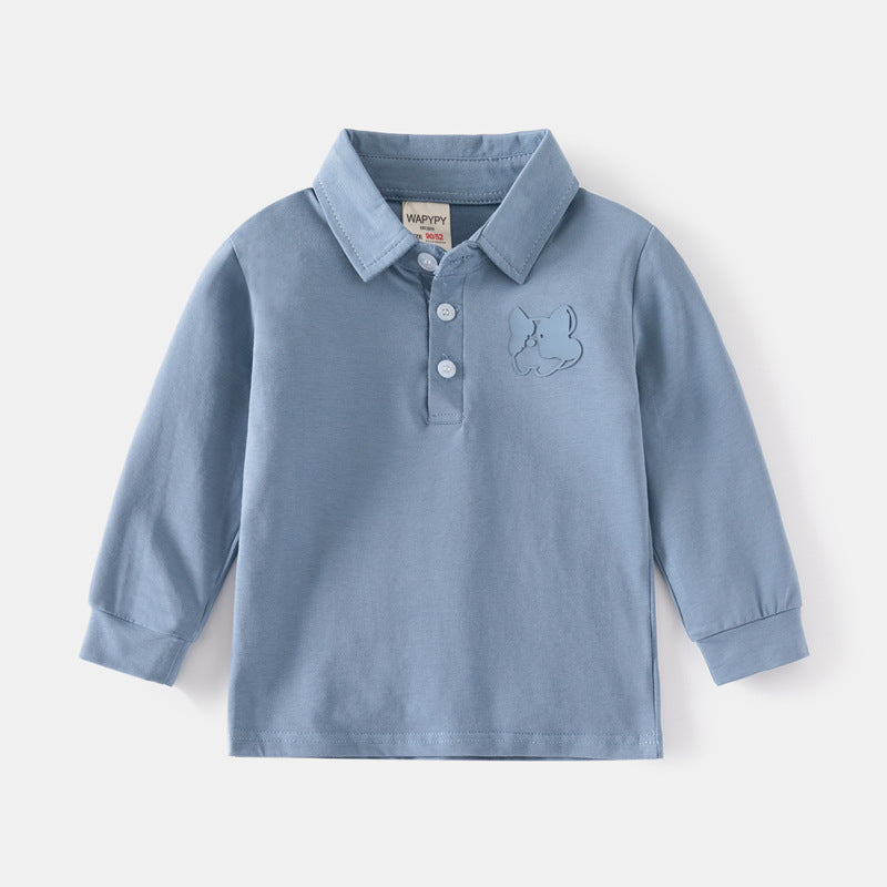 Baby Kid Boys Solid Color Polo Shirts Wholesale 230317422