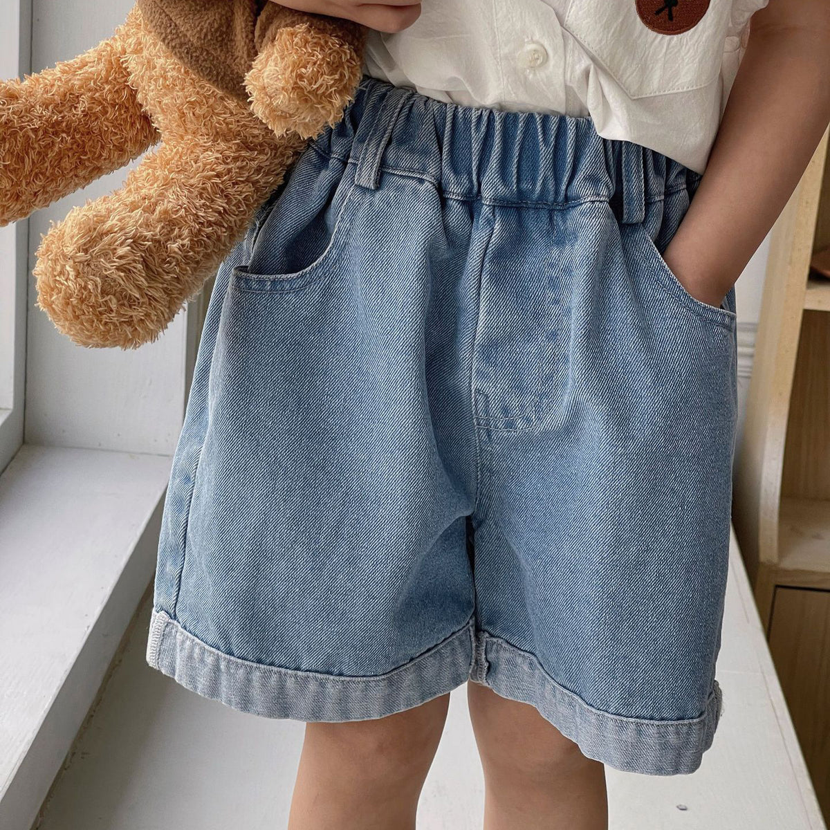 Baby Kid Unisex Solid Color Shorts Wholesale 230317424