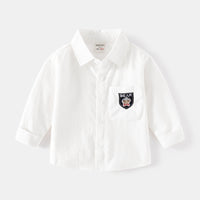 Load image into Gallery viewer, Baby Kid Boys Letters Cartoon Embroidered Shirts Wholesale 230317446
