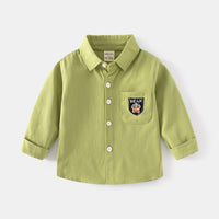 Load image into Gallery viewer, Baby Kid Boys Letters Cartoon Embroidered Shirts Wholesale 230317446
