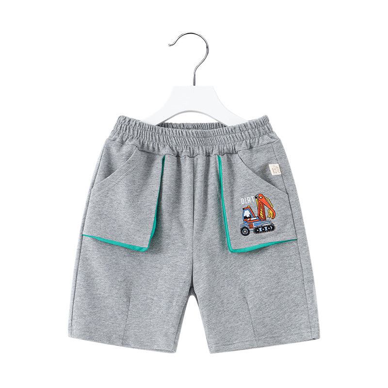 Kid Boys Letters Cartoon Embroidered Shorts Wholesale 230317460