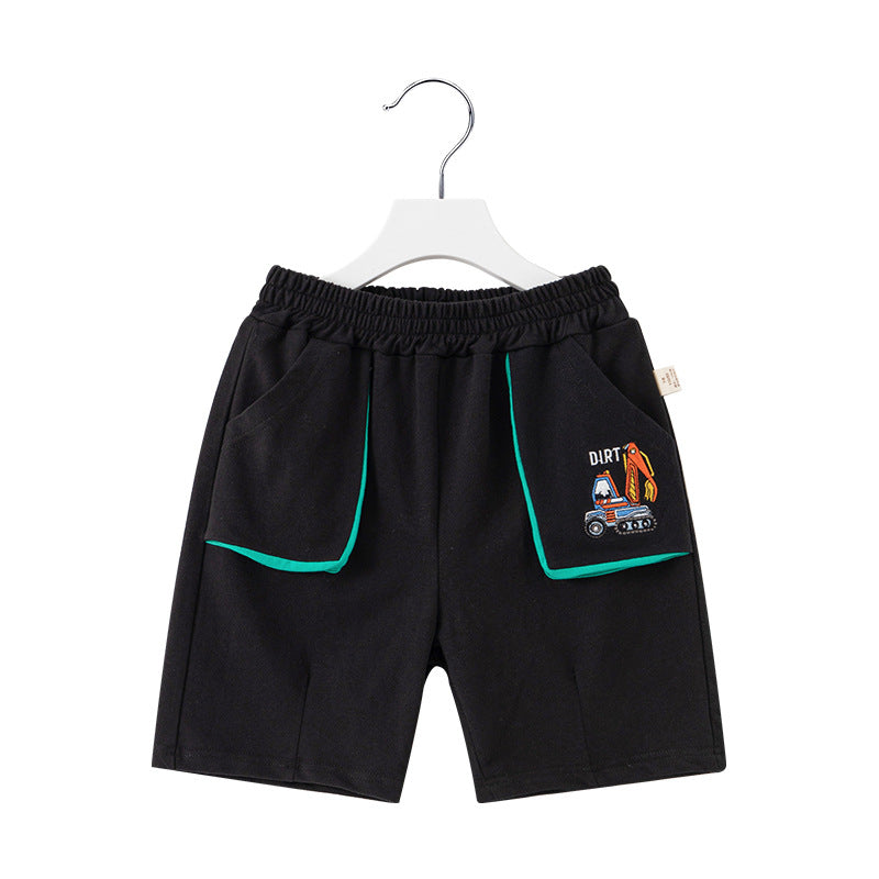 Kid Boys Letters Cartoon Embroidered Shorts Wholesale 230317460