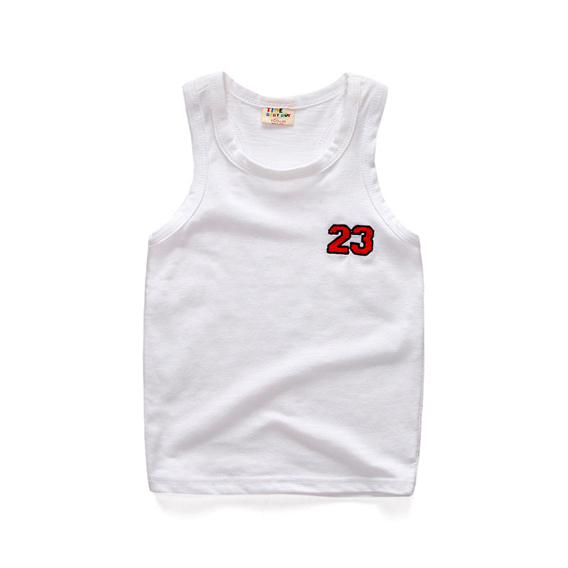 Baby Kid Boys Letters Embroidered Tank Tops Wholesale 230317476