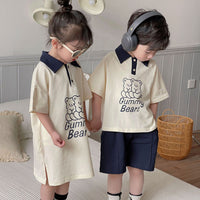 Load image into Gallery viewer, Baby Kid Girls Letters Cartoon Print Dresses Wholesale 230317478
