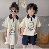 Load image into Gallery viewer, Baby Kid Girls Letters Cartoon Print Dresses Wholesale 230317478
