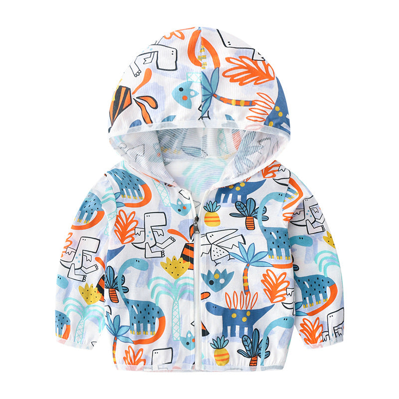 Baby Kid Boys Dinosaur Cartoon Print Jackets Outwears Wholesale 230317514