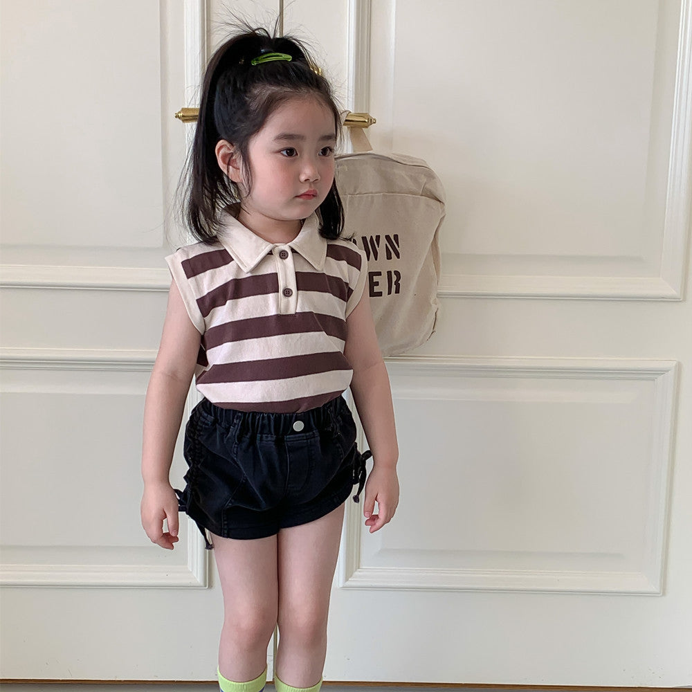 Baby Kid Girls Striped Tops Wholesale 230321121