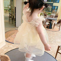 Load image into Gallery viewer, Baby Girls Wings Lace Rompers Wholesale 230321264
