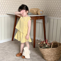 Load image into Gallery viewer, 2 Pieces Set Baby Kid Girls Flower Embroidered Tops And Shorts Wholesale 230321303
