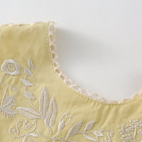 Load image into Gallery viewer, 2 Pieces Set Baby Kid Girls Flower Embroidered Tops And Shorts Wholesale 230321303
