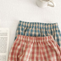 Load image into Gallery viewer, 2 Pieces Set Baby Girls Checked Tops And Shorts Wholesale 230321320
