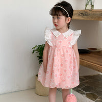 Load image into Gallery viewer, Baby Kid Girls Color-blocking Fruit Print Dresses Wholesale 230321330

