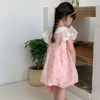 Load image into Gallery viewer, Baby Kid Girls Color-blocking Fruit Print Dresses Wholesale 230321330
