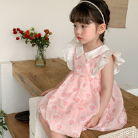 Load image into Gallery viewer, Baby Kid Girls Color-blocking Fruit Print Dresses Wholesale 230321330
