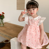 Load image into Gallery viewer, Baby Kid Girls Color-blocking Fruit Print Dresses Wholesale 230321330
