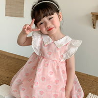 Load image into Gallery viewer, Baby Kid Girls Color-blocking Fruit Print Dresses Wholesale 230321330
